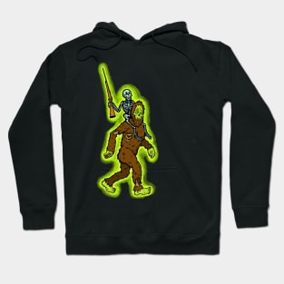 Creepy Alaska Big Foot Zombie Skeleton Hunter Hoodie